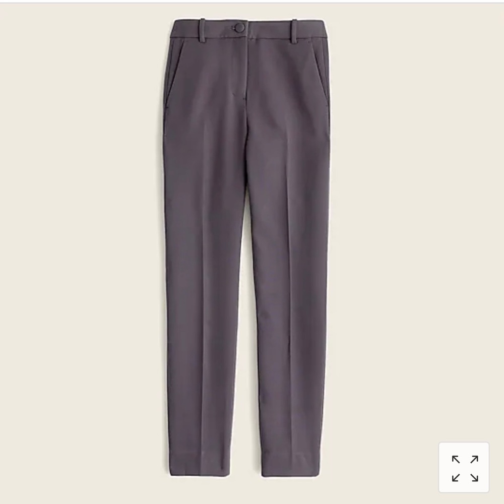 J. Crew Petite High Rise Cameron Four Season Stretch Pant in Graphic Charcoal